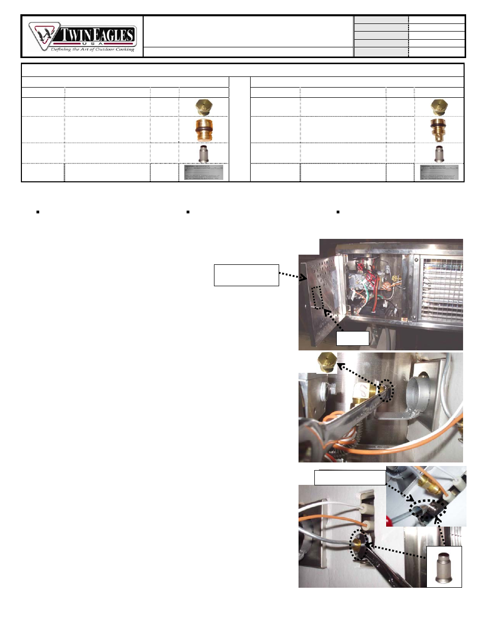 Twin Eagles Gas Heater NG to LP Conversion User Manual | 2 pages