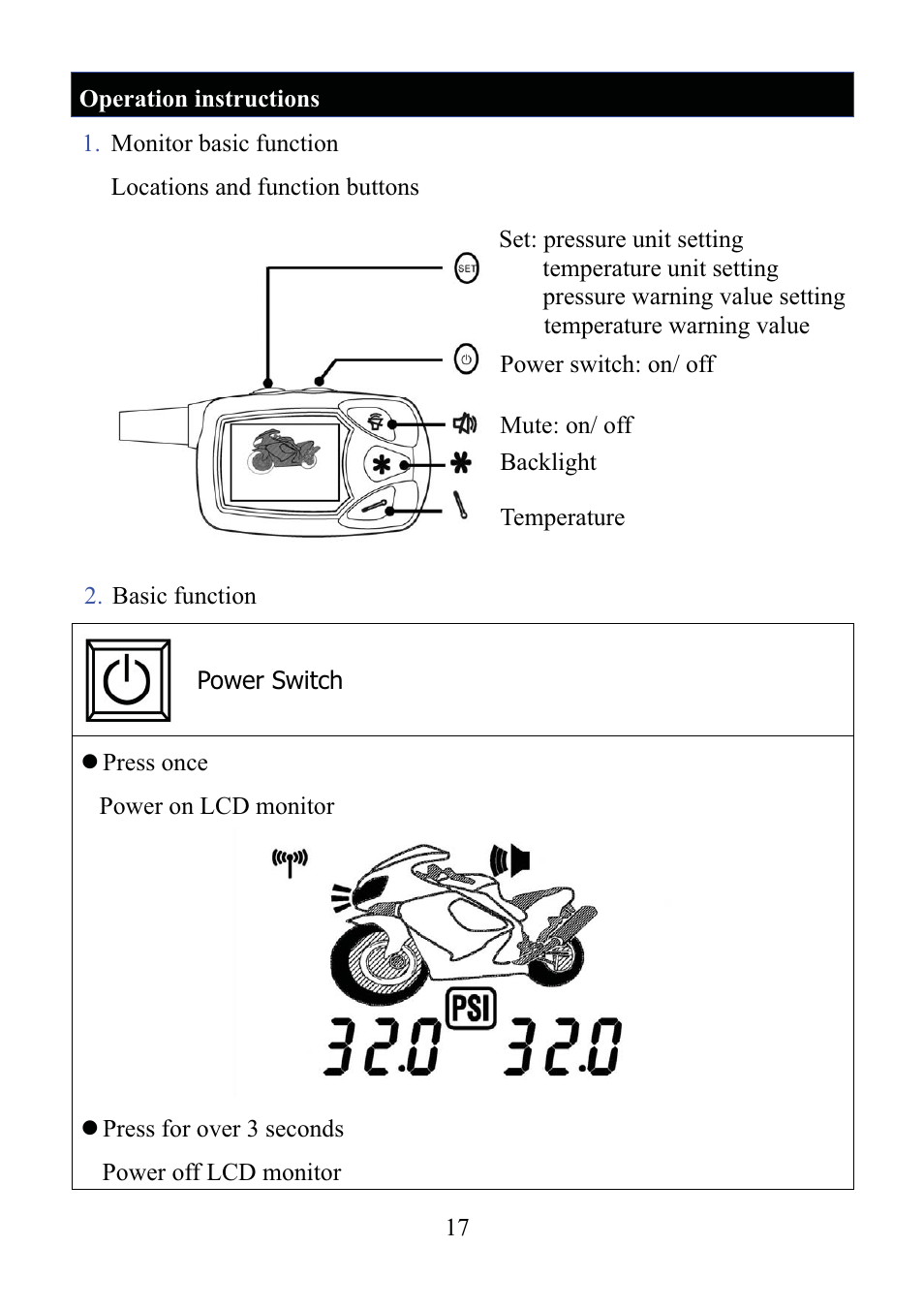 TYREDOG TD-4000A-X User Manual | Page 17 / 33