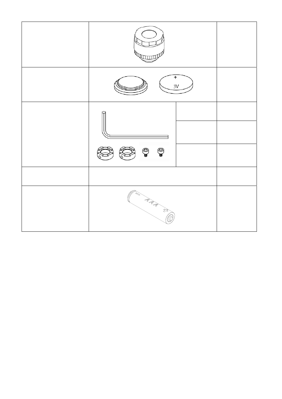 Td4100a-x tire pressure sensor, 2 pieces spanner, 1 piece anti-theft fixed ring | 2 pieces anti-theft tool, Hex socket screw, 2 pieces user guide, 1 piece aaa 1.5v battery, 1 piece | TYREDOG TD-4100A-X User Manual | Page 43 / 44