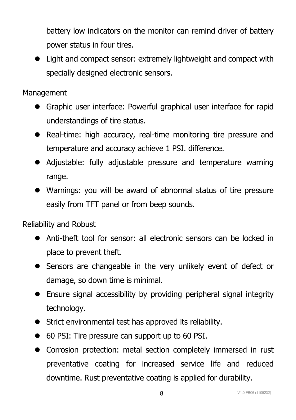 TYREDOG TD-1400A-X4 User Manual | Page 8 / 45