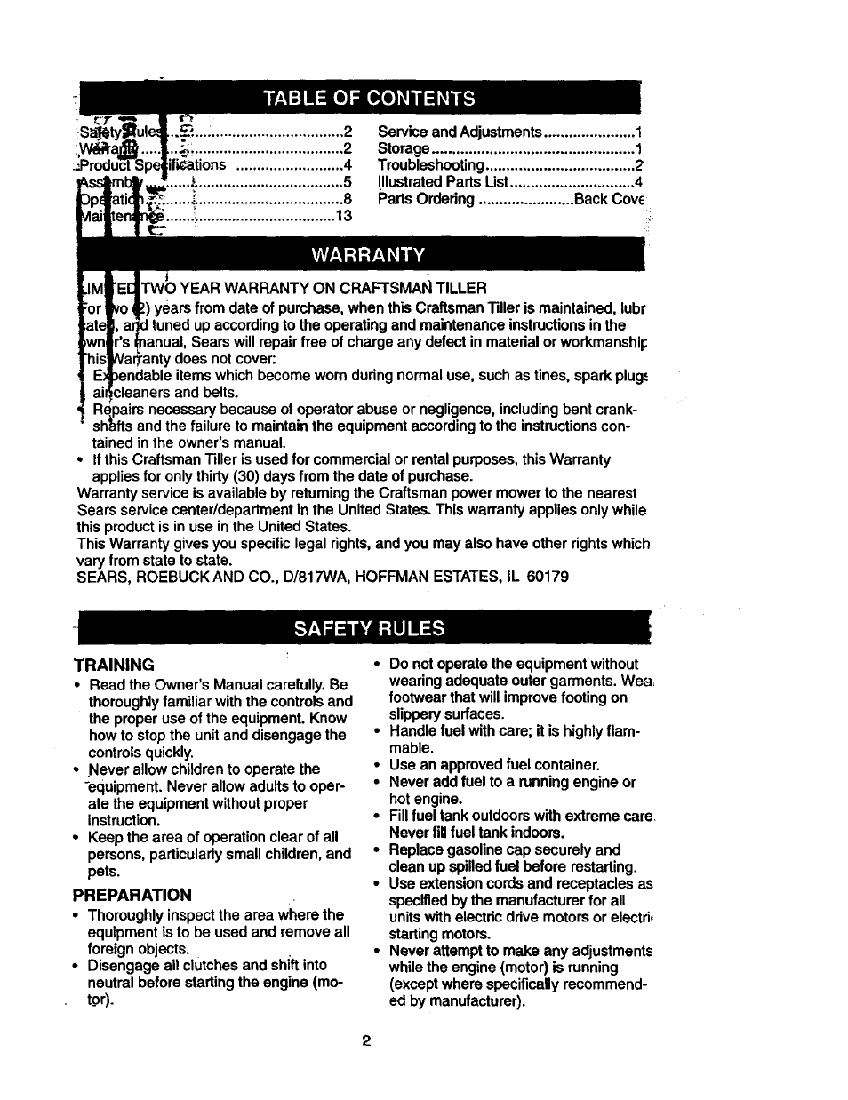 Craftsman 917.293310 User Manual | Page 2 / 36