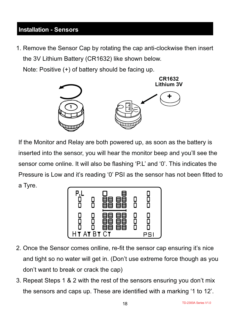 0 0 p.l 0 | TYREDOG TD-2300A-X10 User Manual | Page 20 / 56