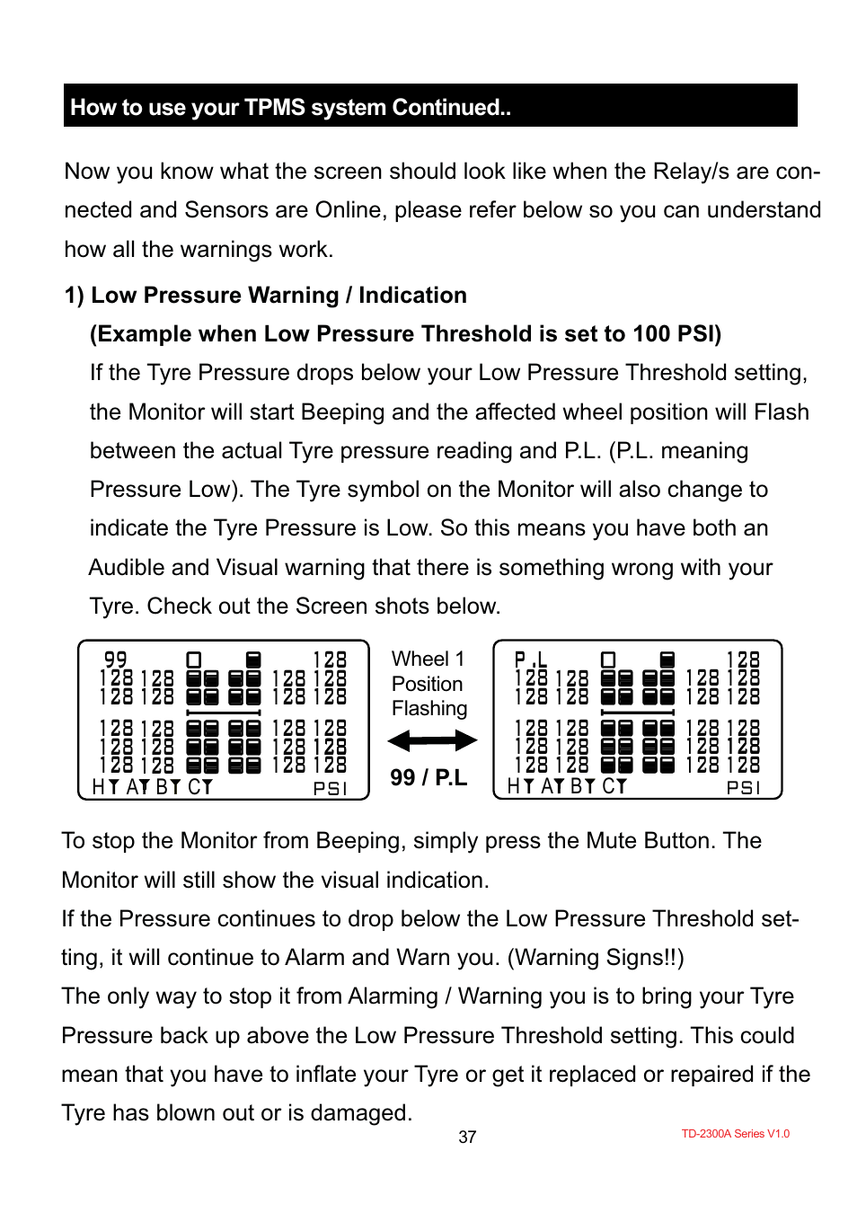 TYREDOG TD-2300A-X10 User Manual | Page 39 / 56