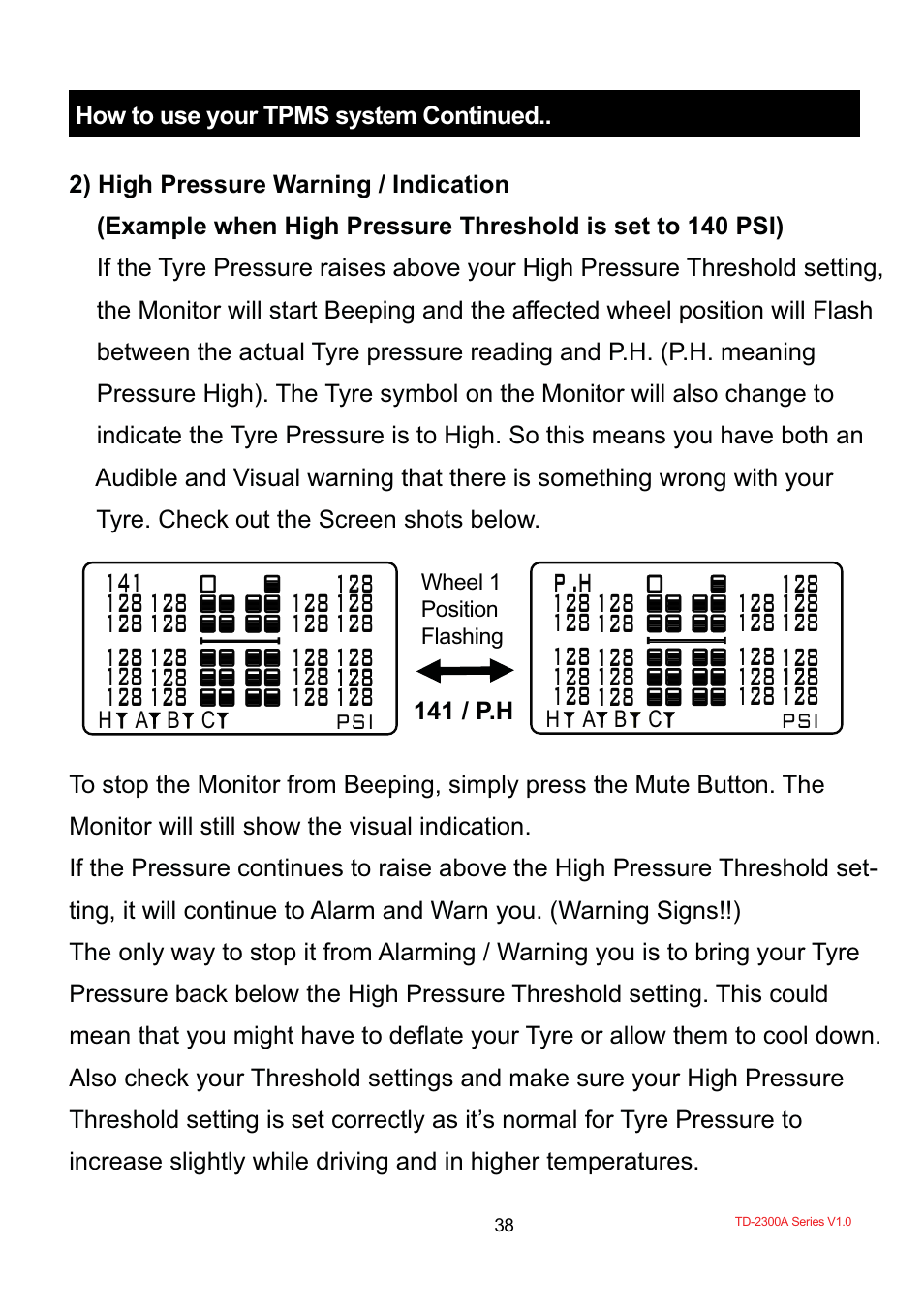 TYREDOG TD-2300A-X10 User Manual | Page 40 / 56