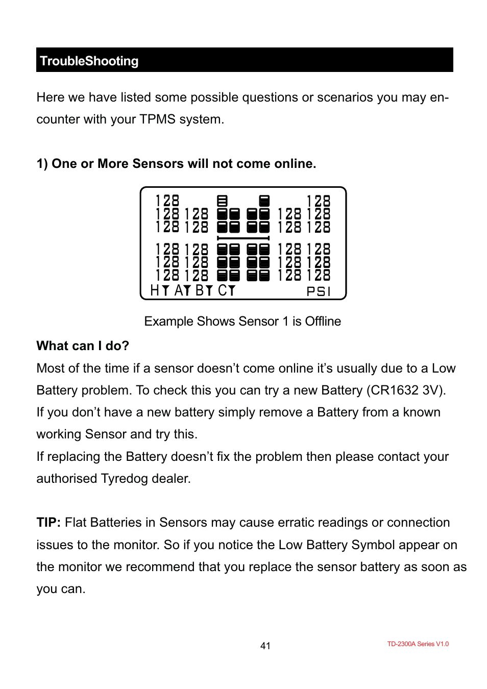TYREDOG TD-2300A-X10 User Manual | Page 43 / 56