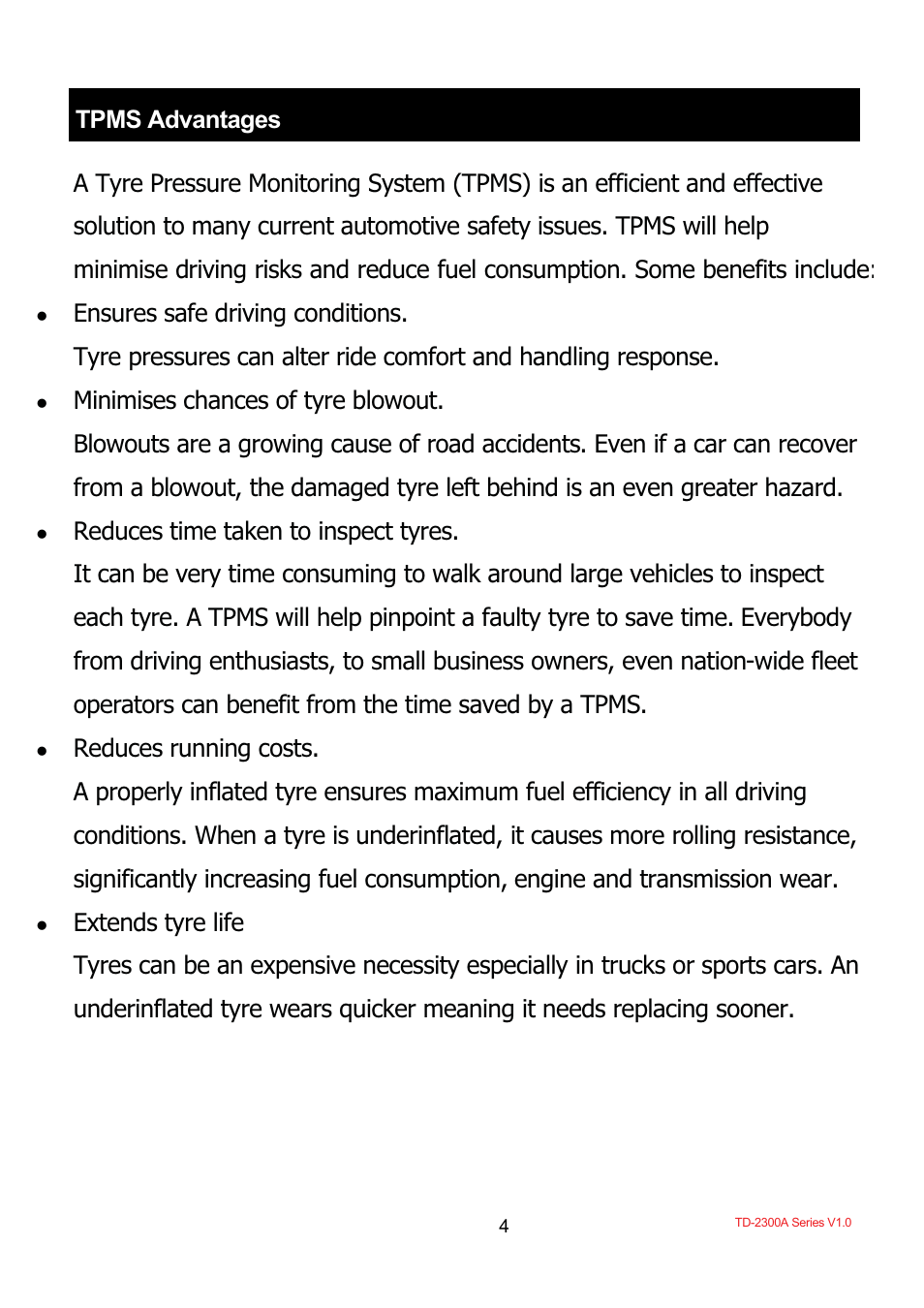 TYREDOG TD-2300A-X10 User Manual | Page 6 / 56