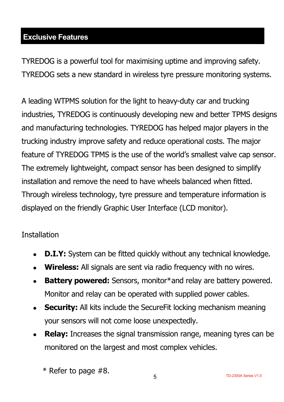 TYREDOG TD-2300A-X10 User Manual | Page 7 / 56