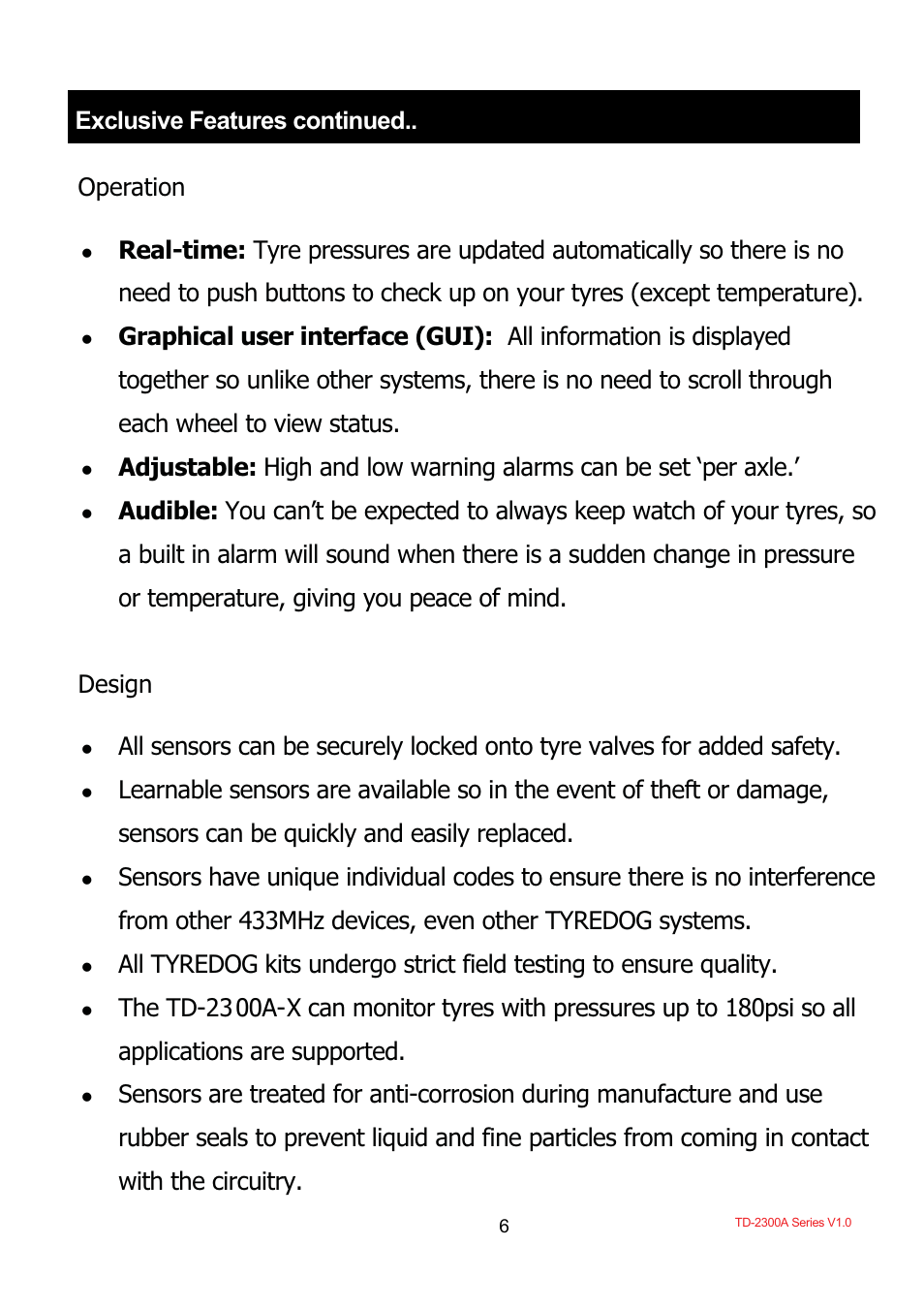 TYREDOG TD-2300A-X10 User Manual | Page 8 / 56