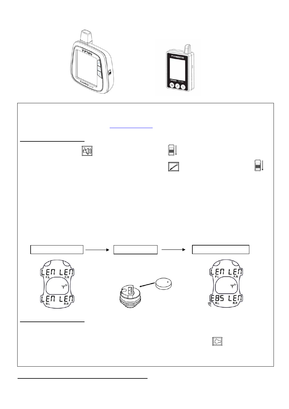 TYREDOG TD-1300A-X5 Programming Instructions User Manual | 1 page