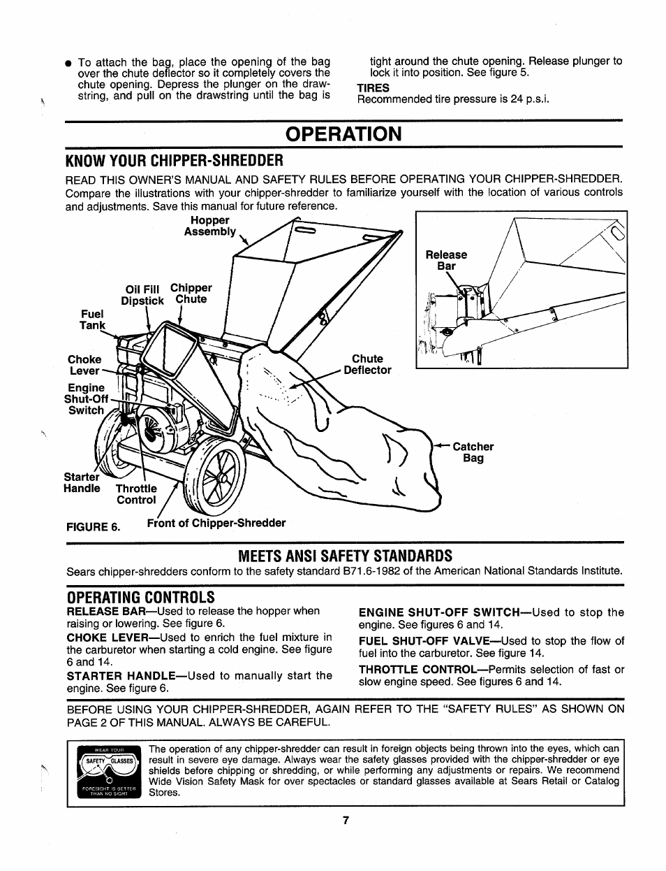 Tires, Operation | Craftsman 247.795950 User Manual | Page 7 / 24