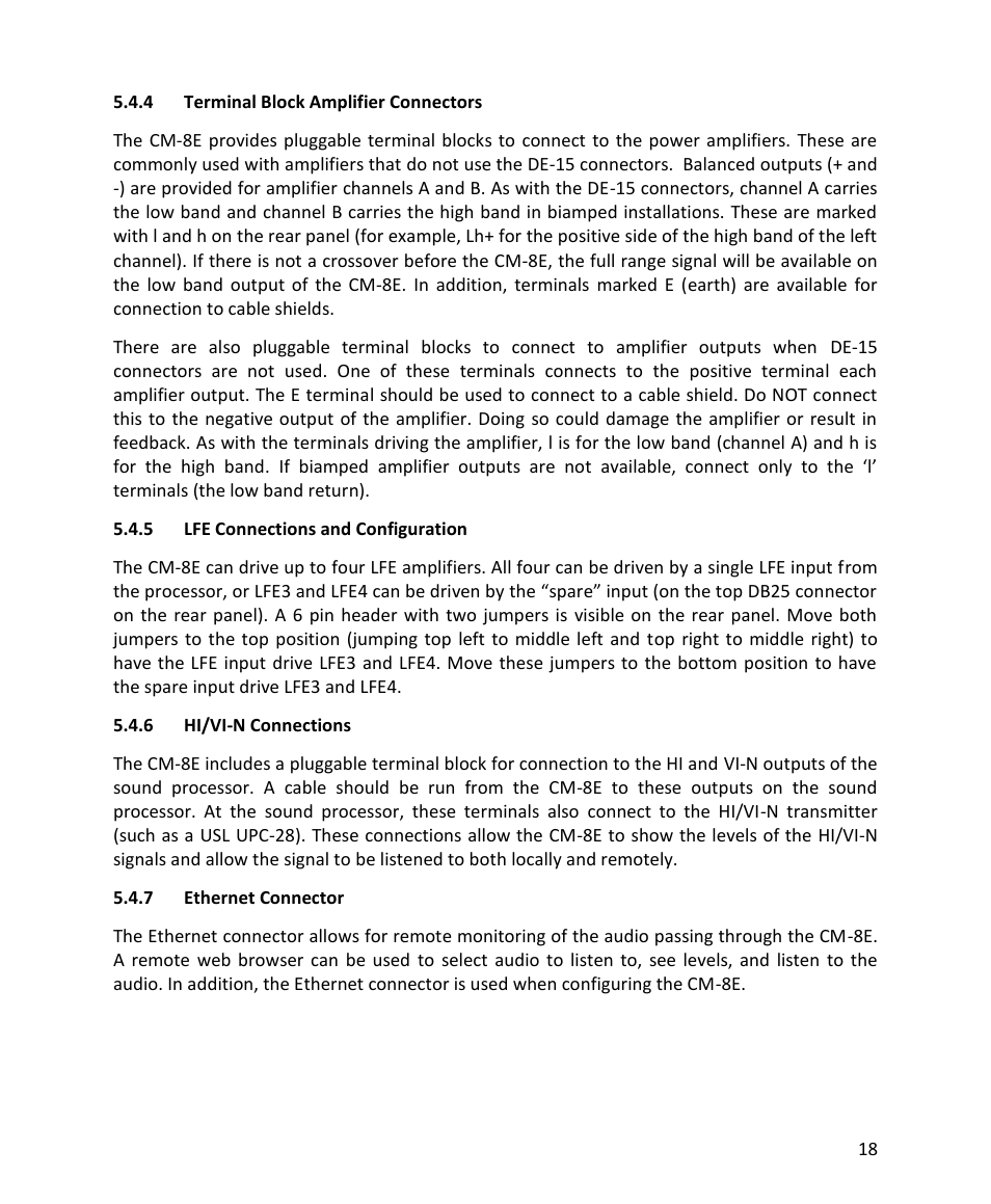USL CM-8E User Manual | Page 18 / 40