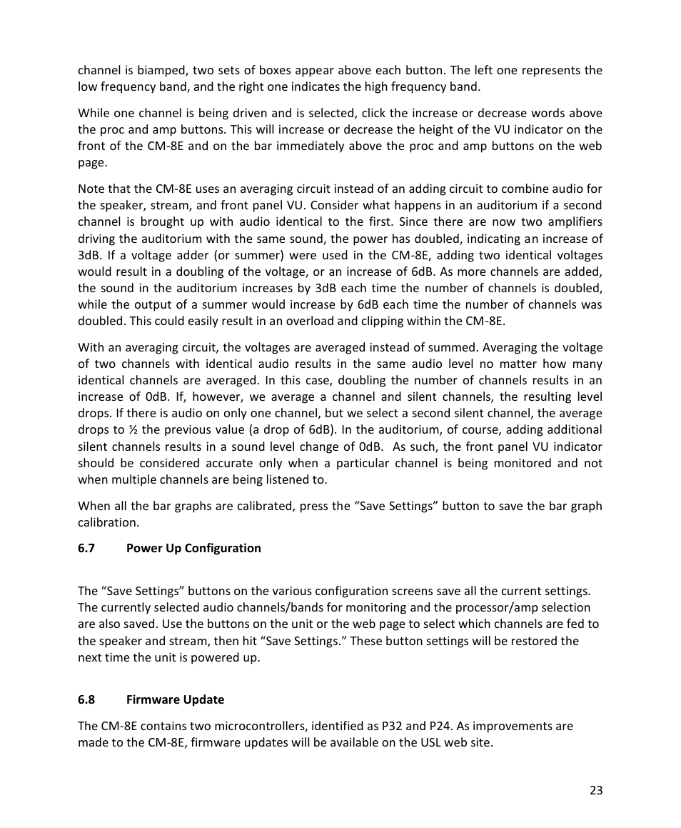 USL CM-8E User Manual | Page 23 / 40