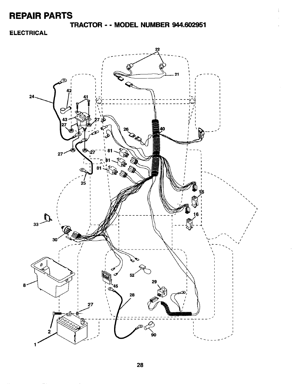 Repair parts | Craftsman 944.602951 User Manual | Page 28 / 56