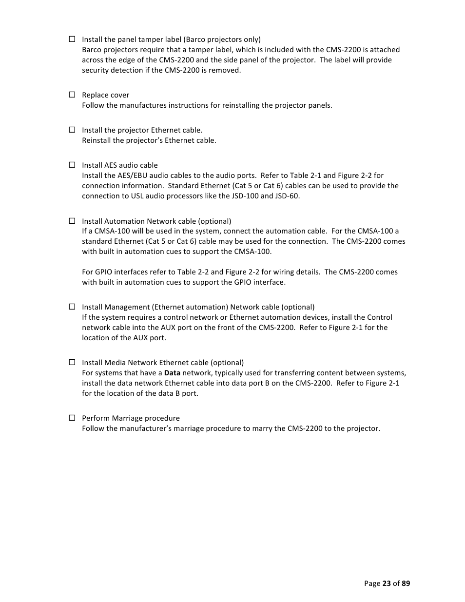 USL CMS-2200 Manual User Manual | Page 23 / 89