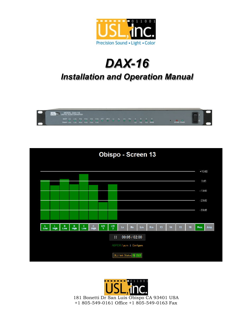 USL DAX-16 User Manual | 24 pages