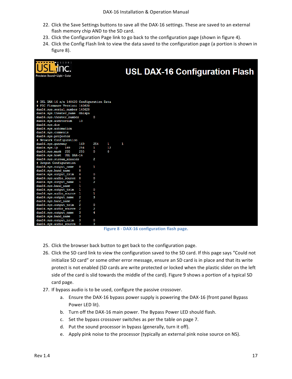 USL DAX-16 User Manual | Page 17 / 24