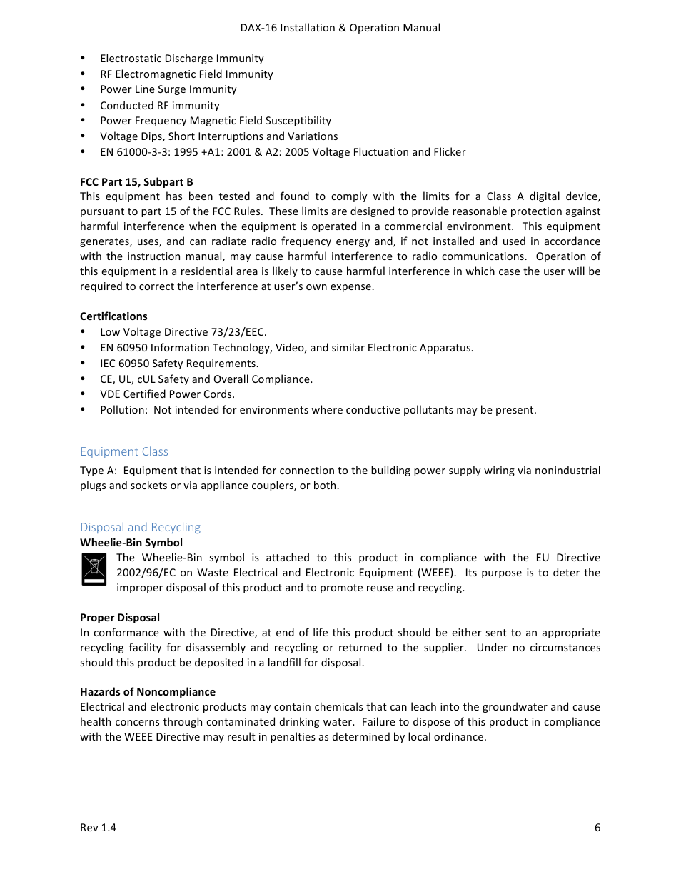 USL DAX-16 User Manual | Page 6 / 24