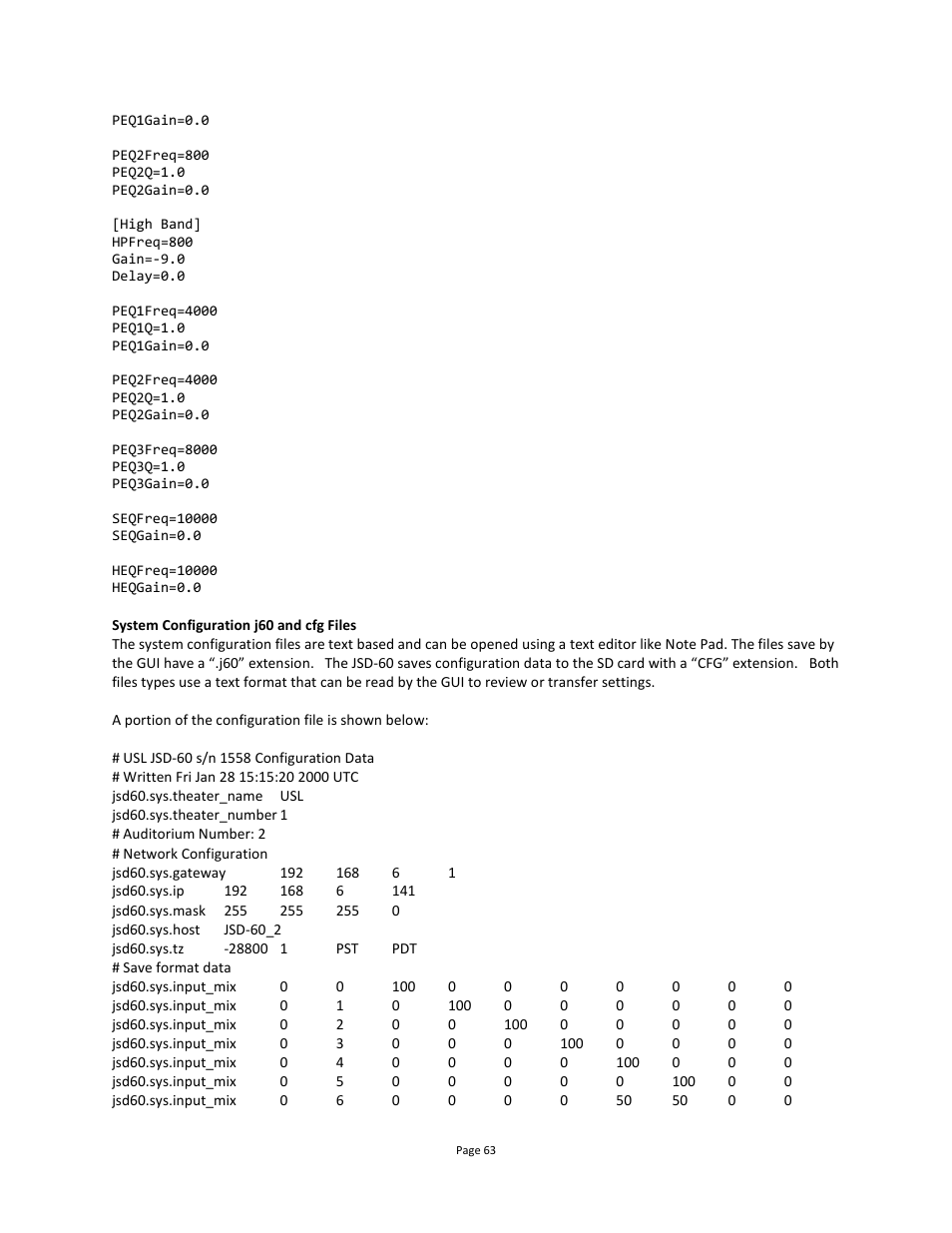 USL JSD-60 Manual User Manual | Page 63 / 66