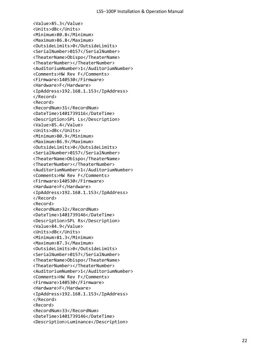 USL LSS-100 User Manual | Page 22 / 30