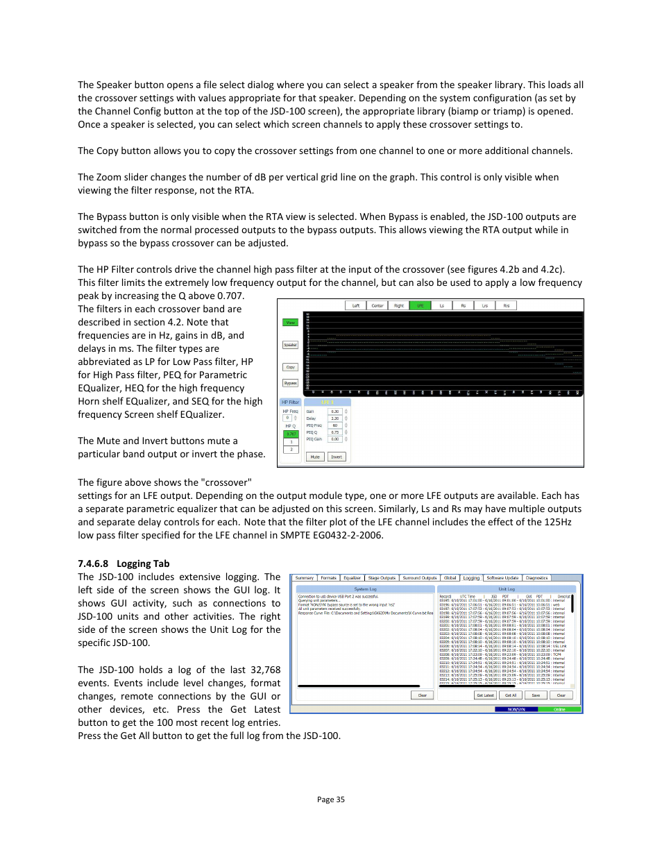 8 logging tab | USL JSD-100 Manual User Manual | Page 35 / 68