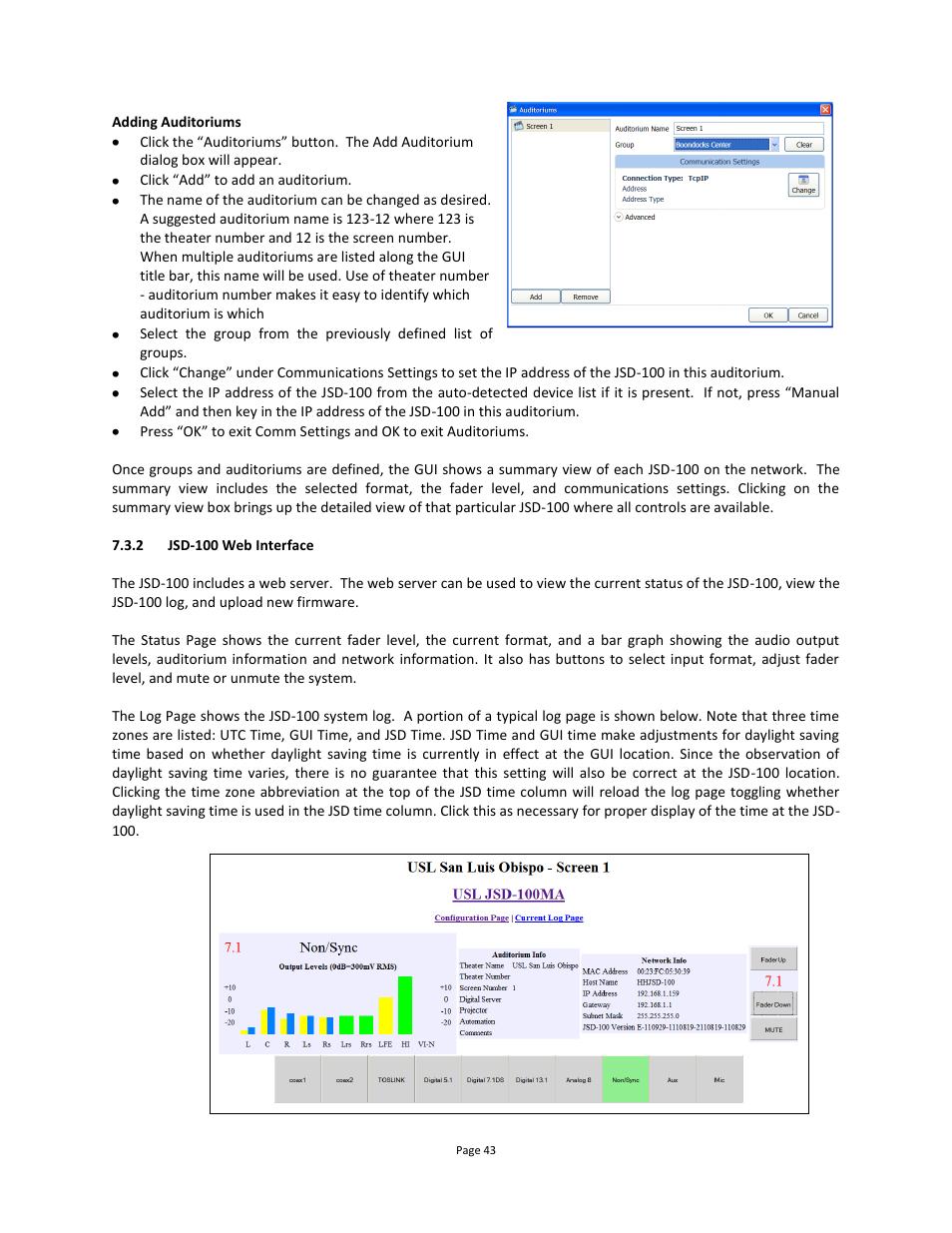 2 jsd-100 web interface | USL JSD-100 Manual User Manual | Page 43 / 68