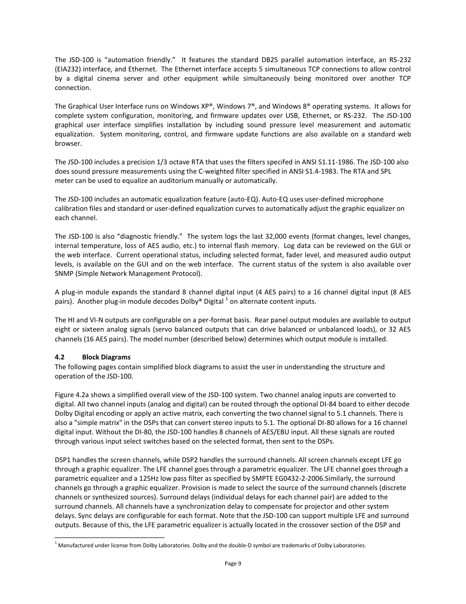 Block diagrams | USL JSD-100 Manual User Manual | Page 9 / 68