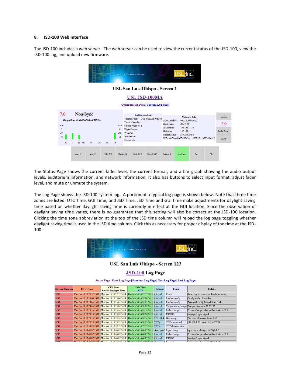 USL JSD-100 Manual User Manual | Page 33 / 46