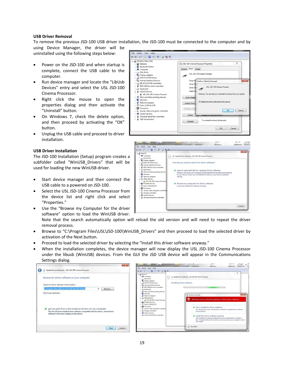 USL JSD-100 Manual User Manual | Page 19 / 50