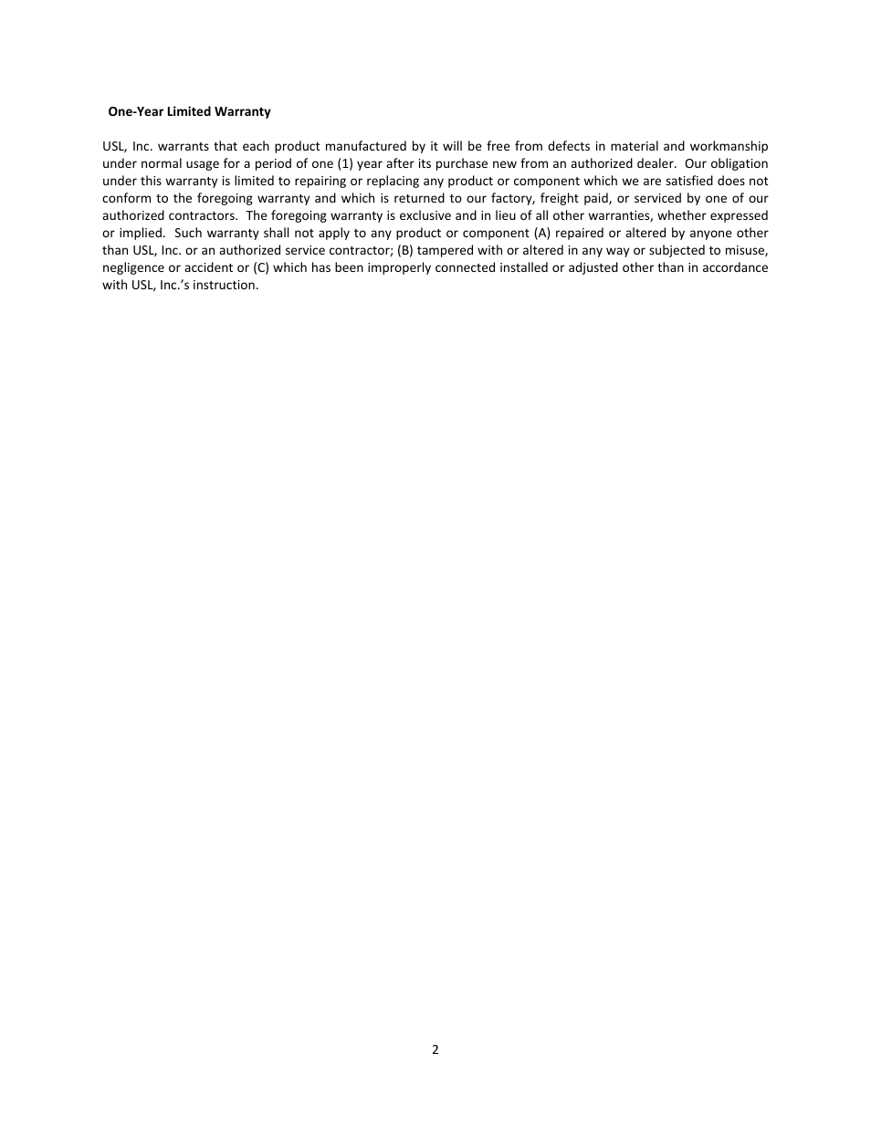 USL JSD-100 Manual User Manual | Page 2 / 50