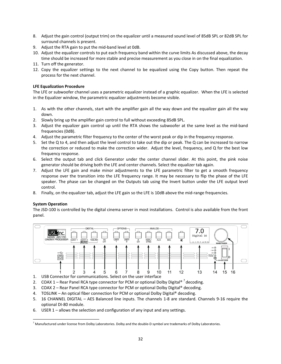 USL JSD-100 Manual User Manual | Page 32 / 50