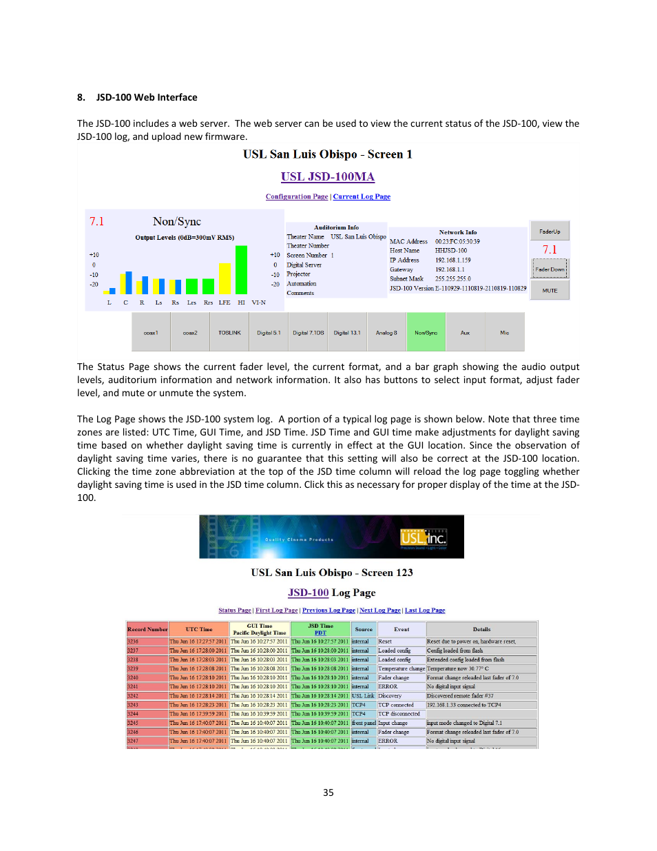 USL JSD-100 Manual User Manual | Page 35 / 50