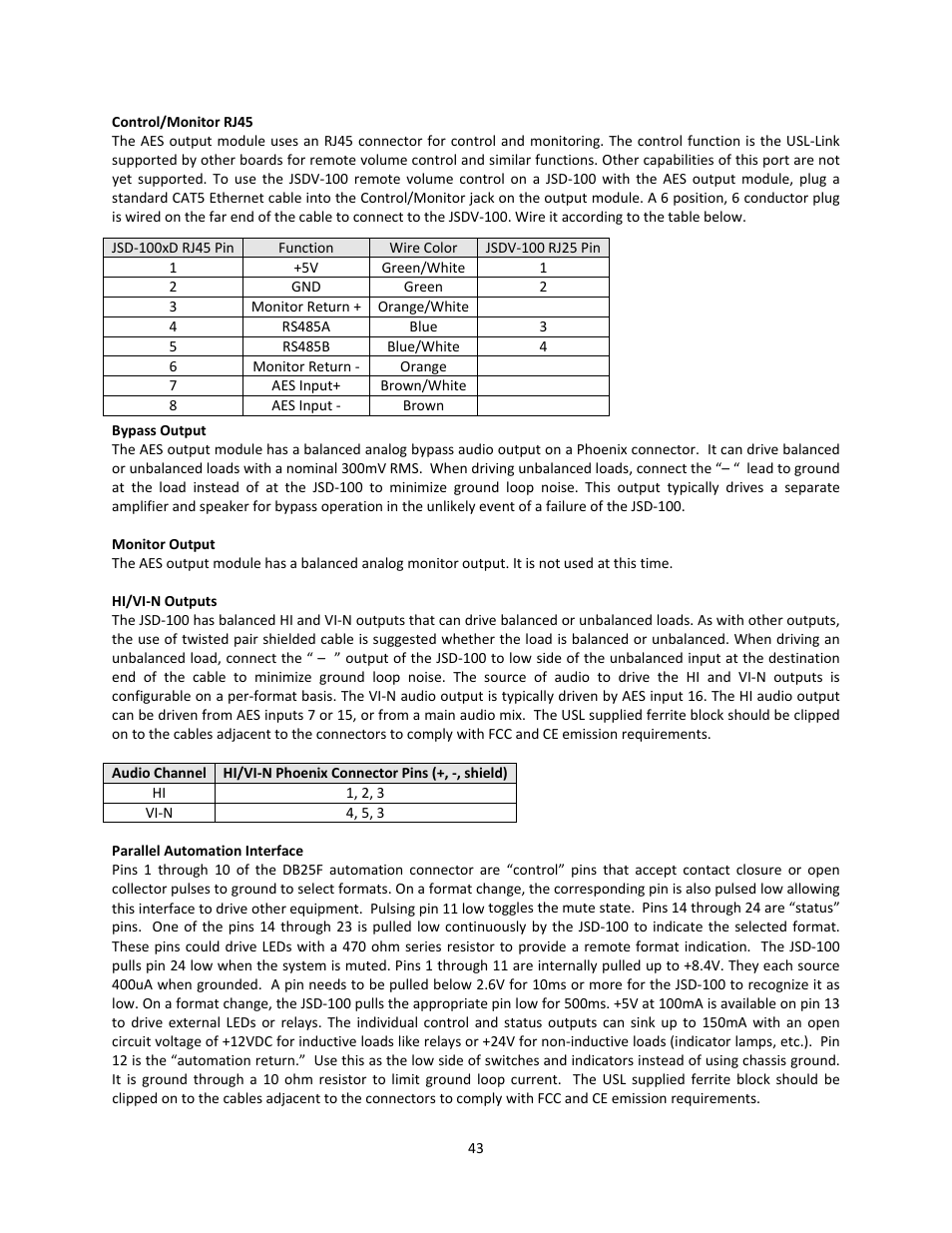 USL JSD-100 Manual User Manual | Page 43 / 50