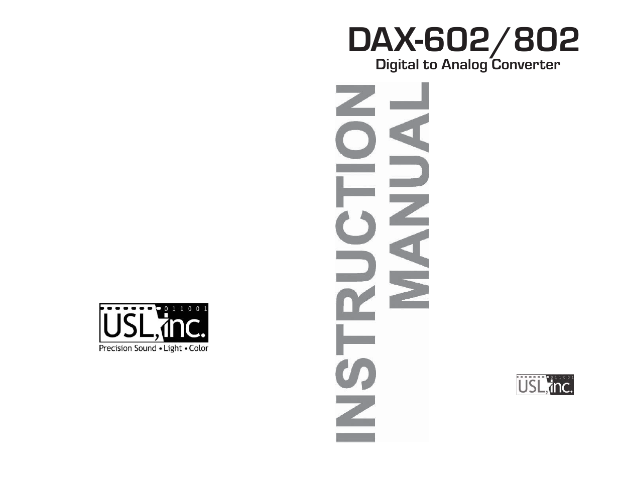 USL DAX-602 User Manual | 12 pages