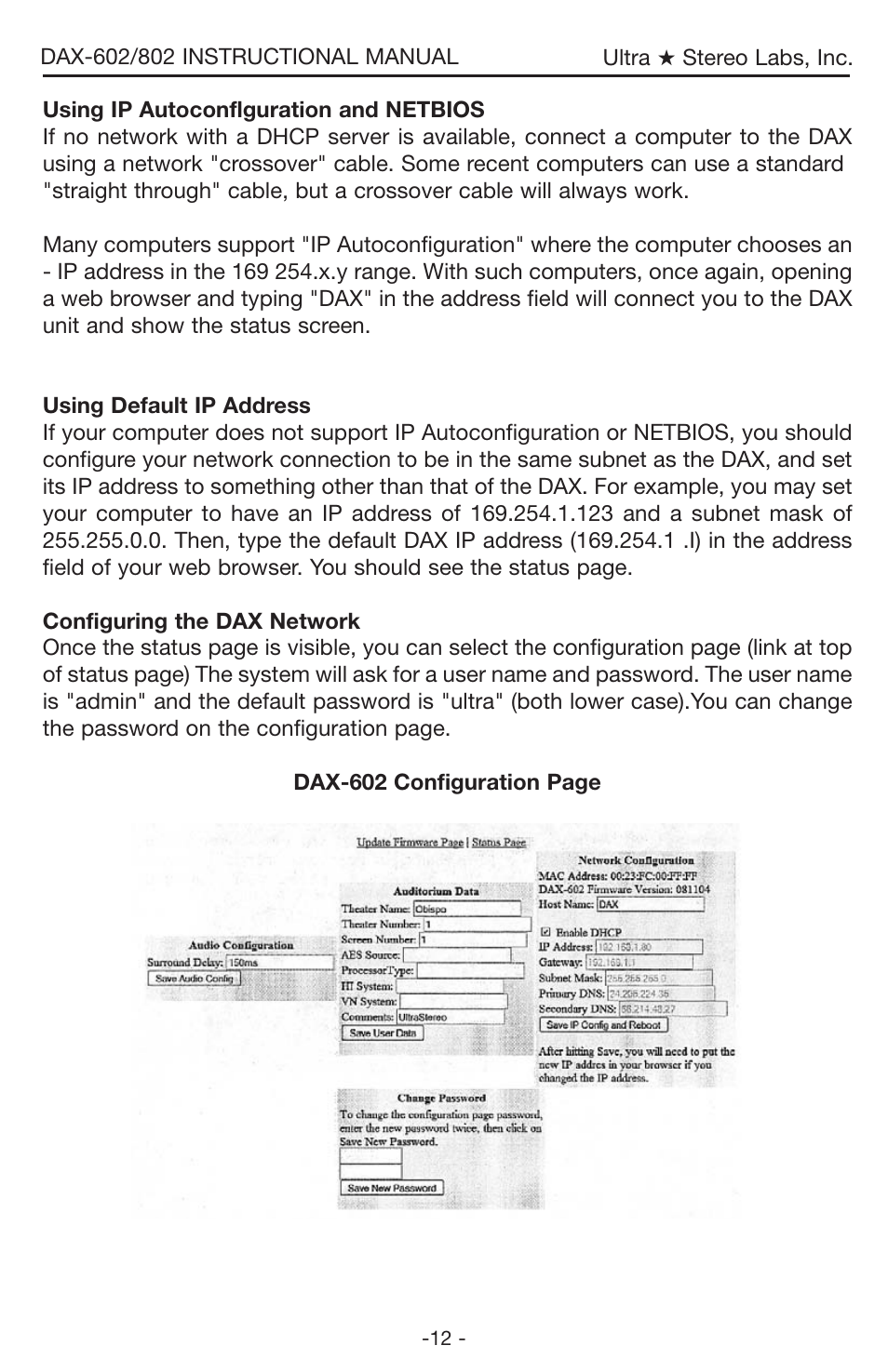 USL DAX-602 User Manual | Page 12 / 14
