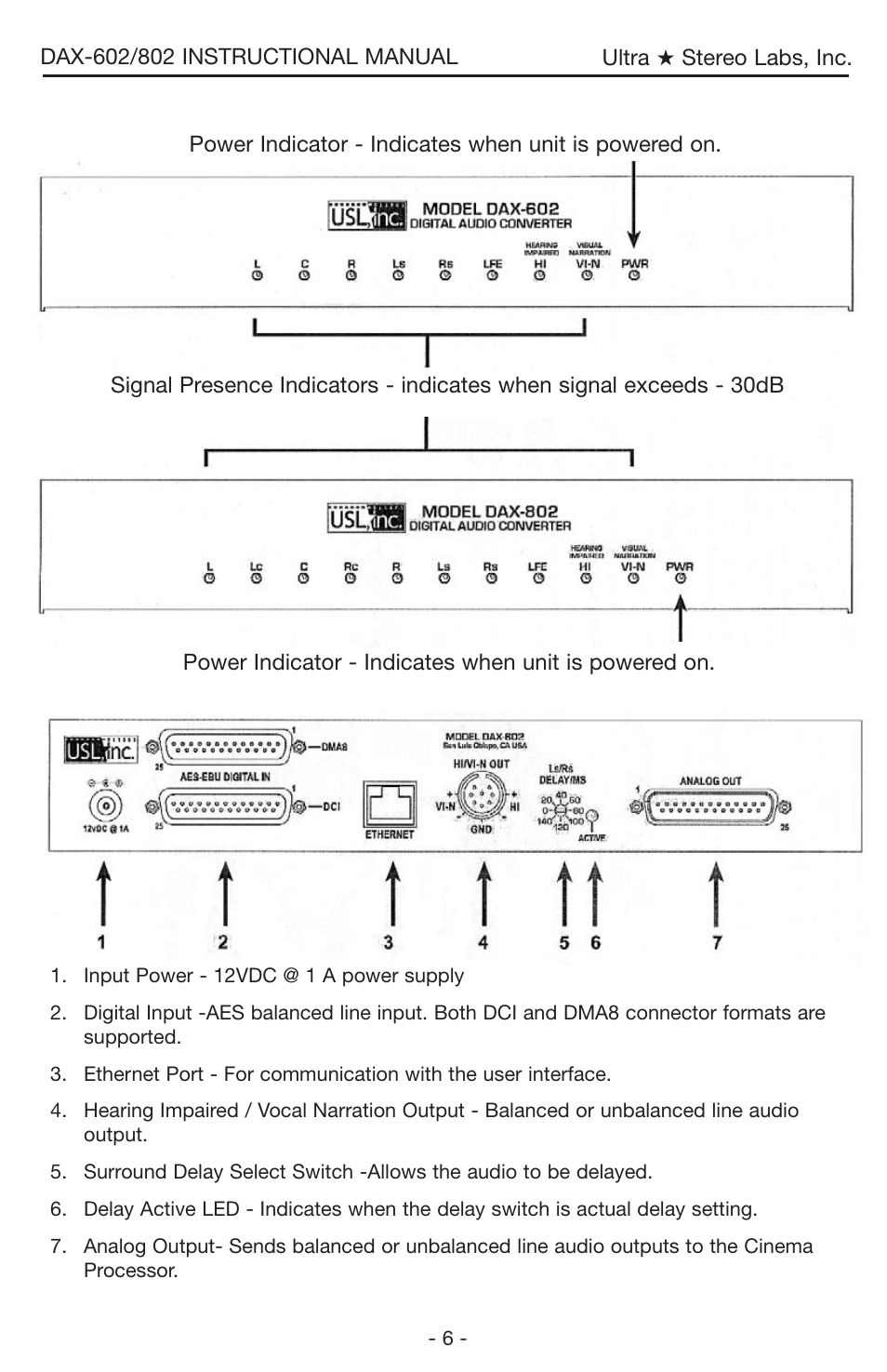 USL DAX-602 User Manual | Page 6 / 14