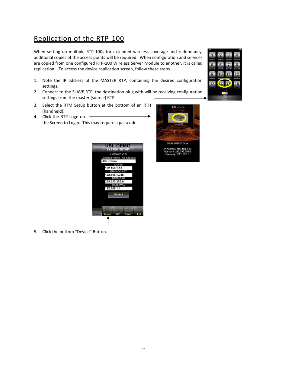 Replication of the rtp-100 | USL RTP-100 User Manual | Page 11 / 13