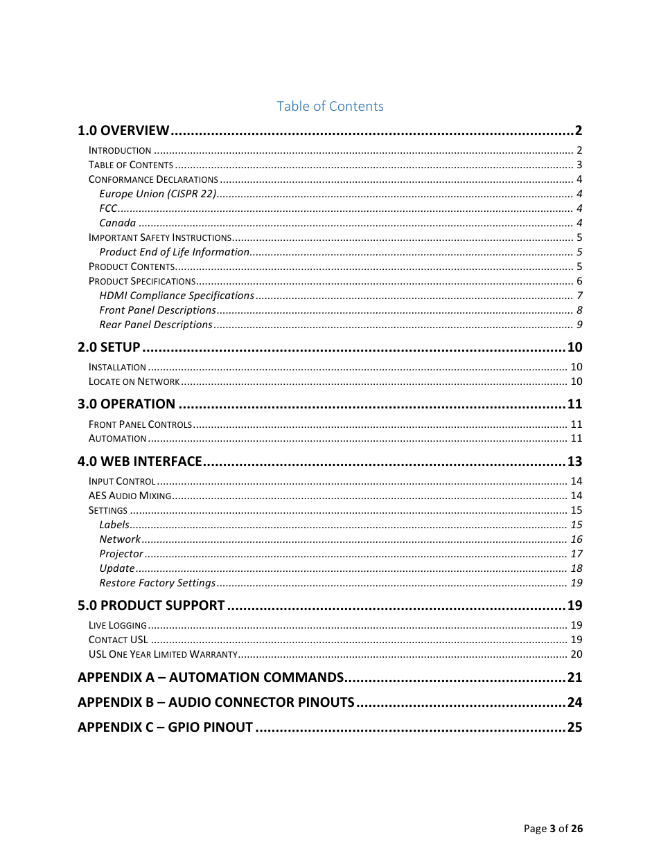 USL HSW-602 User Manual | Page 3 / 26