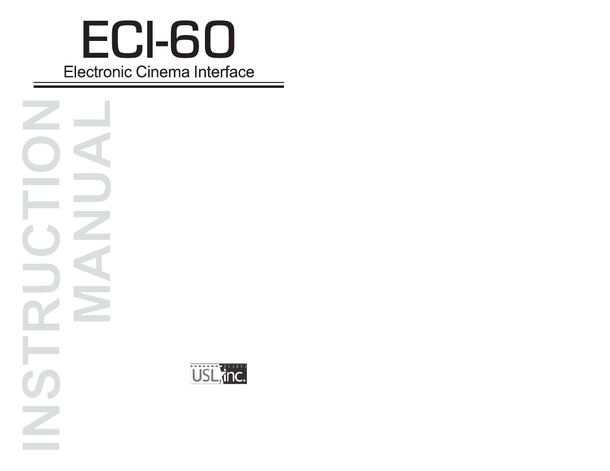 USL ECI-60 User Manual | 11 pages