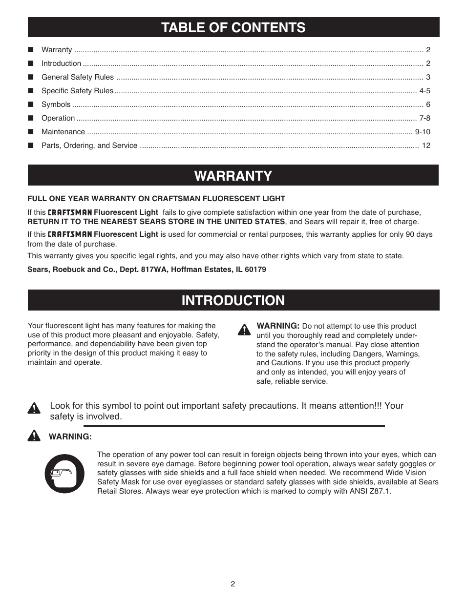 Craftsman 315.11485 User Manual | Page 8 / 8