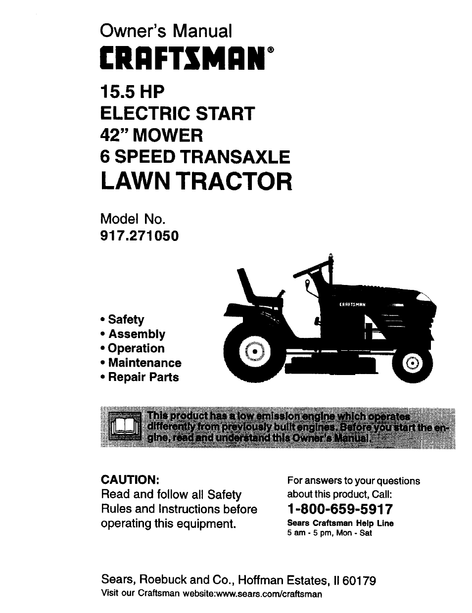 Craftsman 917.271050 User Manual | 60 pages