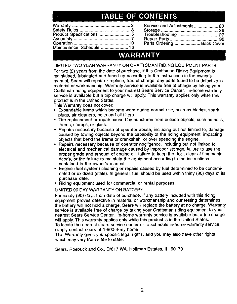 Craftsman 917.271050 User Manual | Page 2 / 60