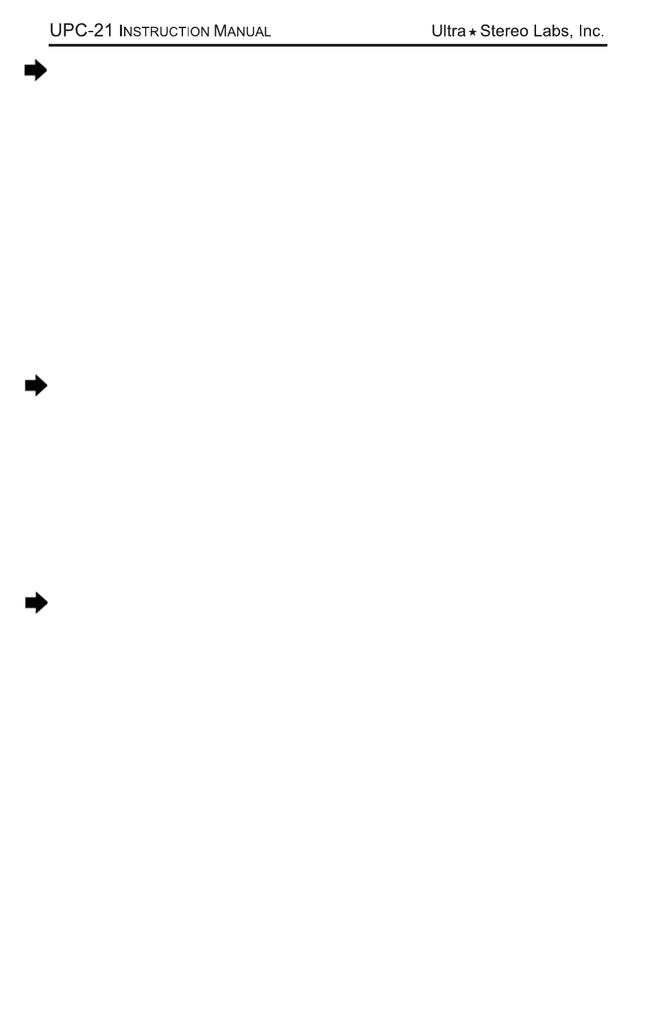 Preliminary level setting | USL UPC-21 User Manual | Page 7 / 12