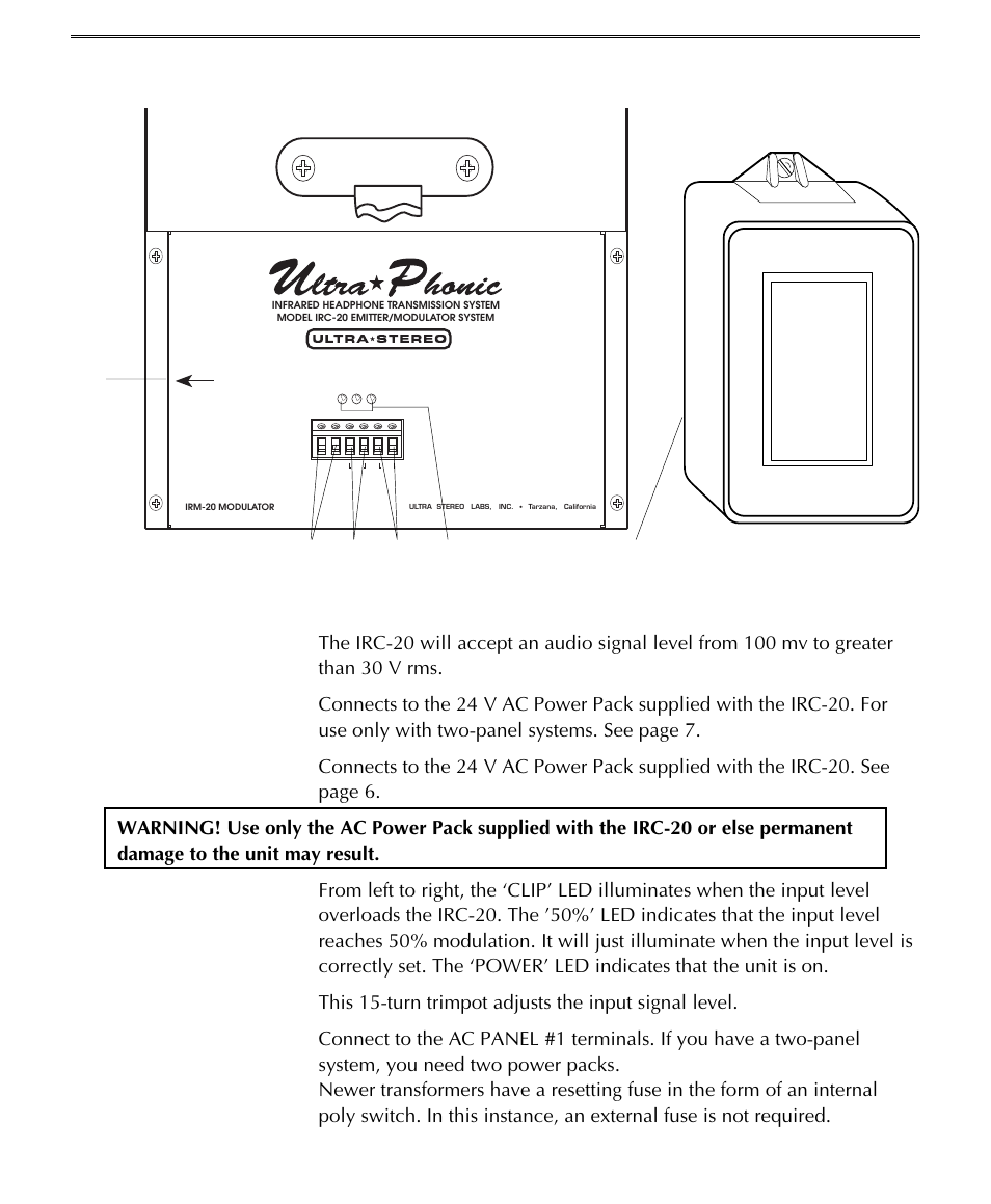 Upc features | USL UPC-2 User Manual | Page 4 / 12