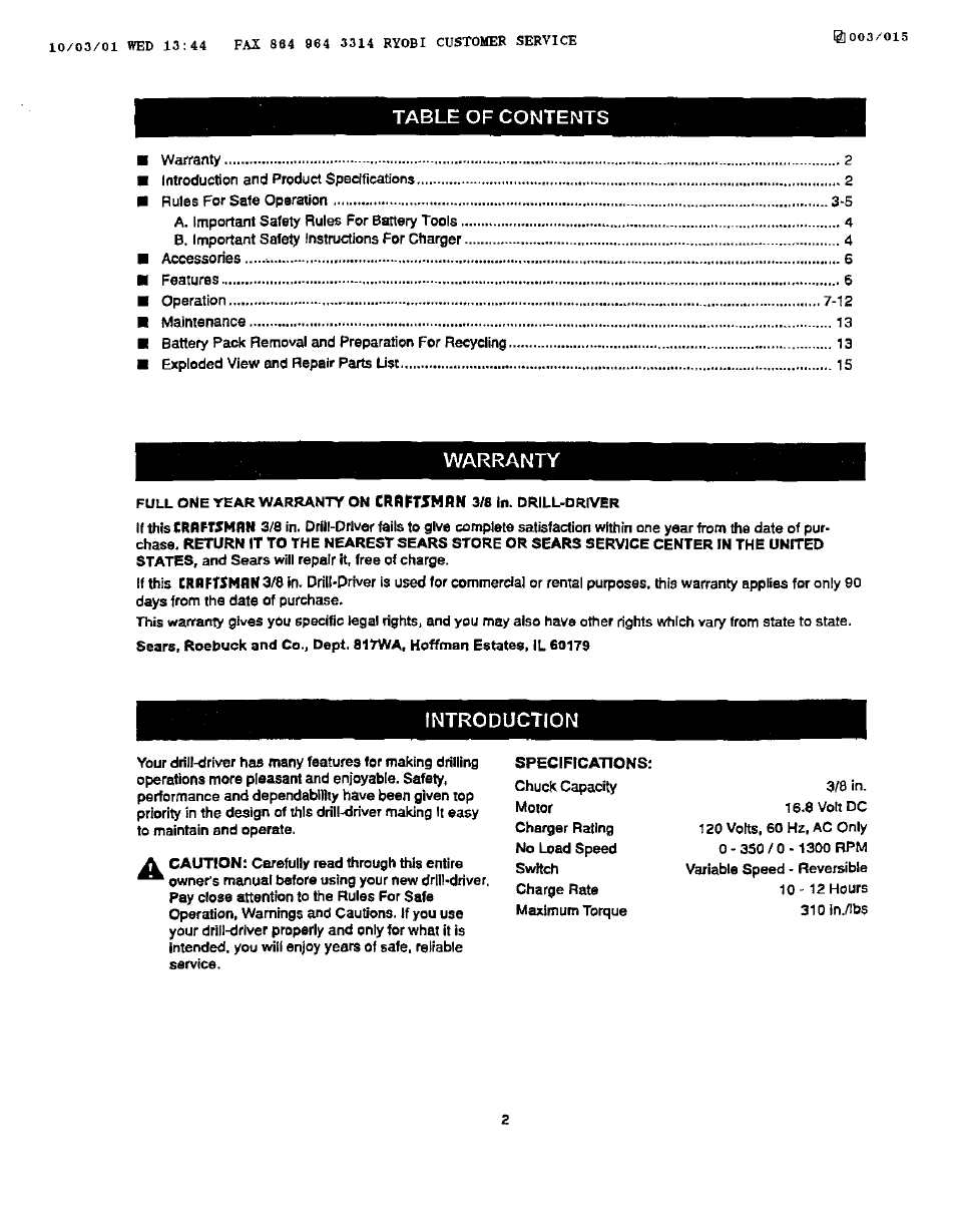 Craftsman 973.111430 User Manual | Page 2 / 14