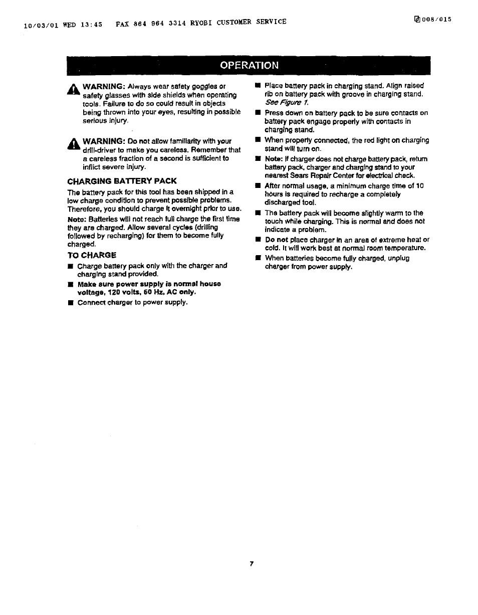 Operation, Operation -12 | Craftsman 973.111430 User Manual | Page 7 / 14