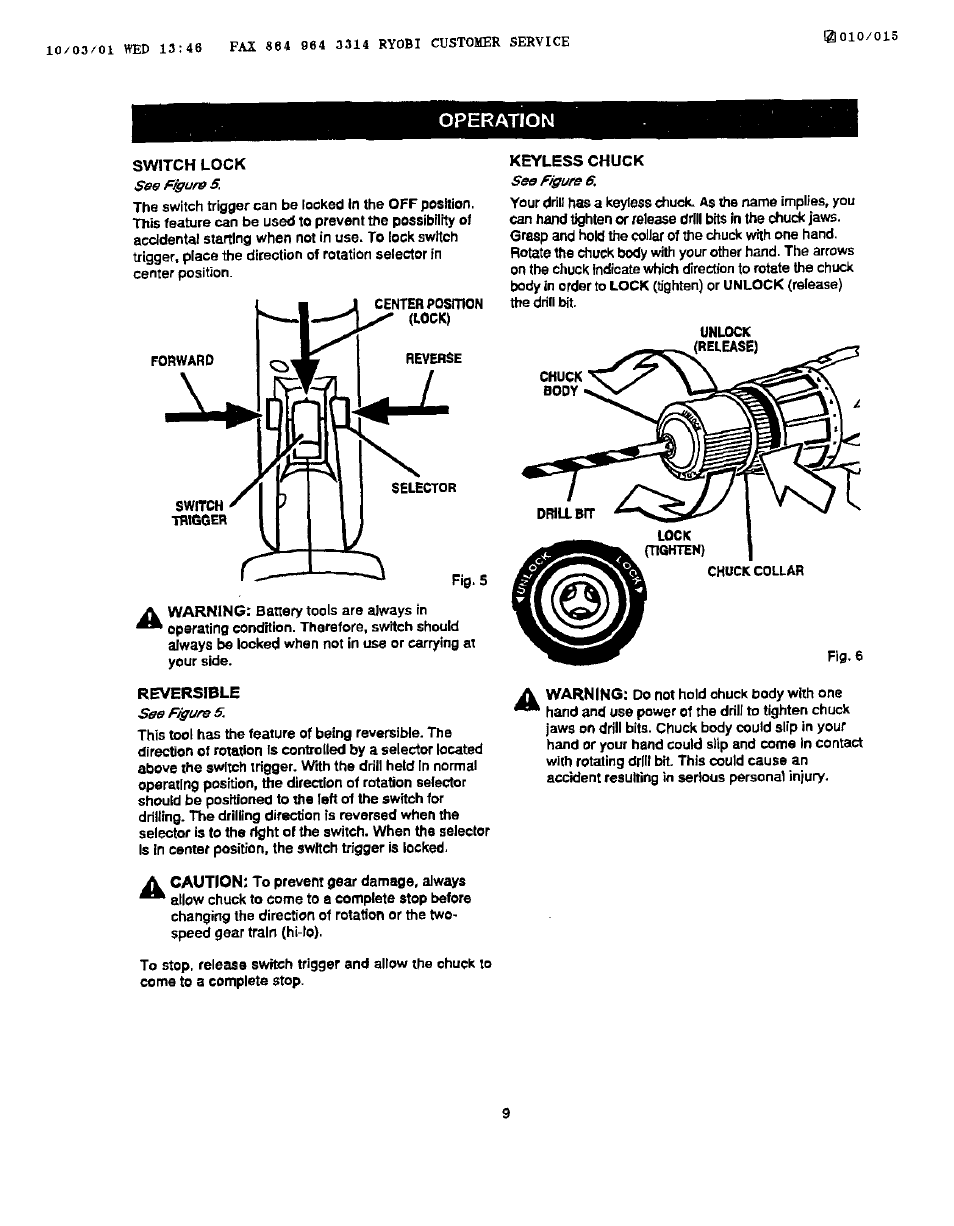 Operation | Craftsman 973.111430 User Manual | Page 9 / 14