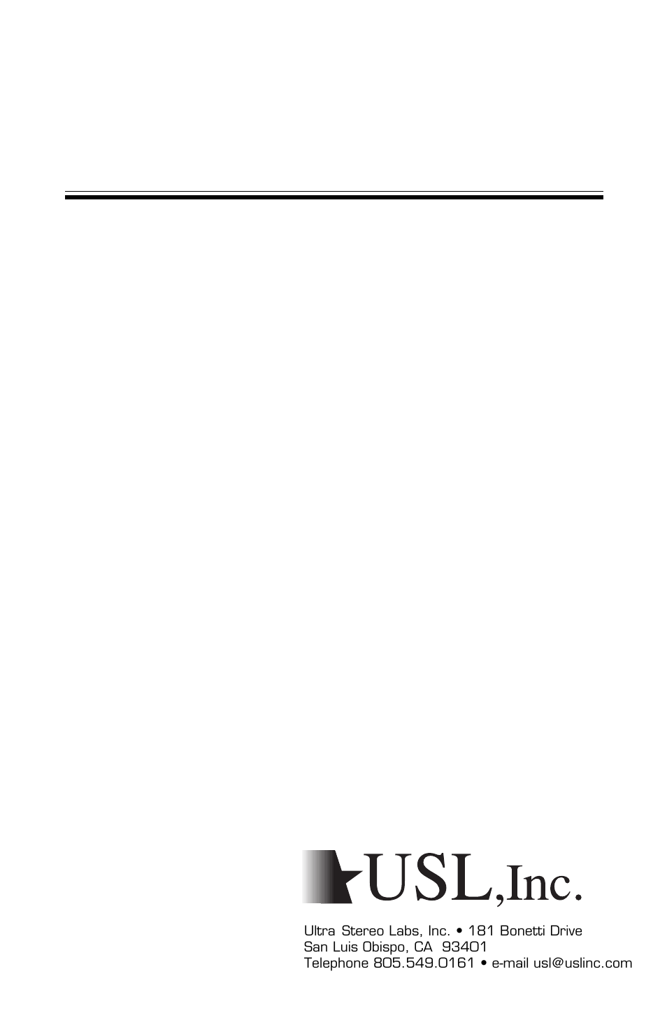 USL XTD-33 User Manual | 24 pages