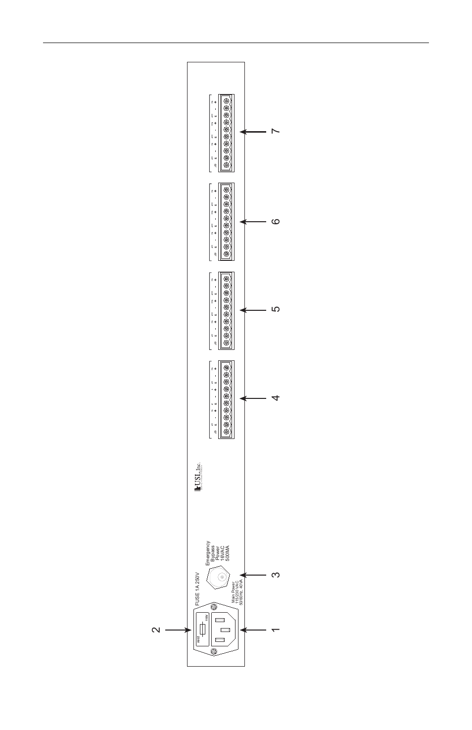 Xtd-33 rear p anel, Xtd-33 i, Nstruction | Anual, Ltra, Tereo | USL XTD-33 User Manual | Page 10 / 24