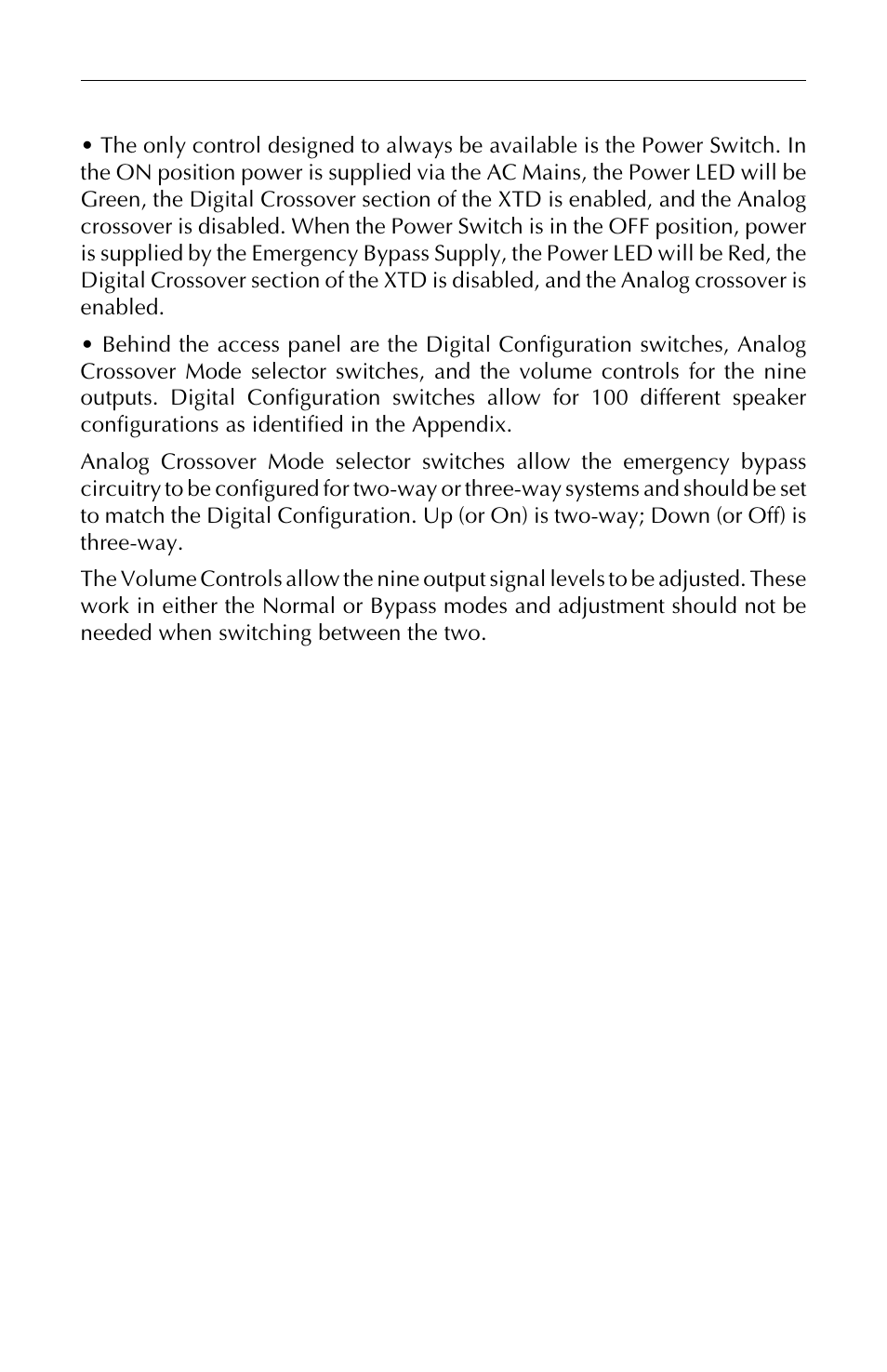 Front panel controls | USL XTD-33 User Manual | Page 18 / 24