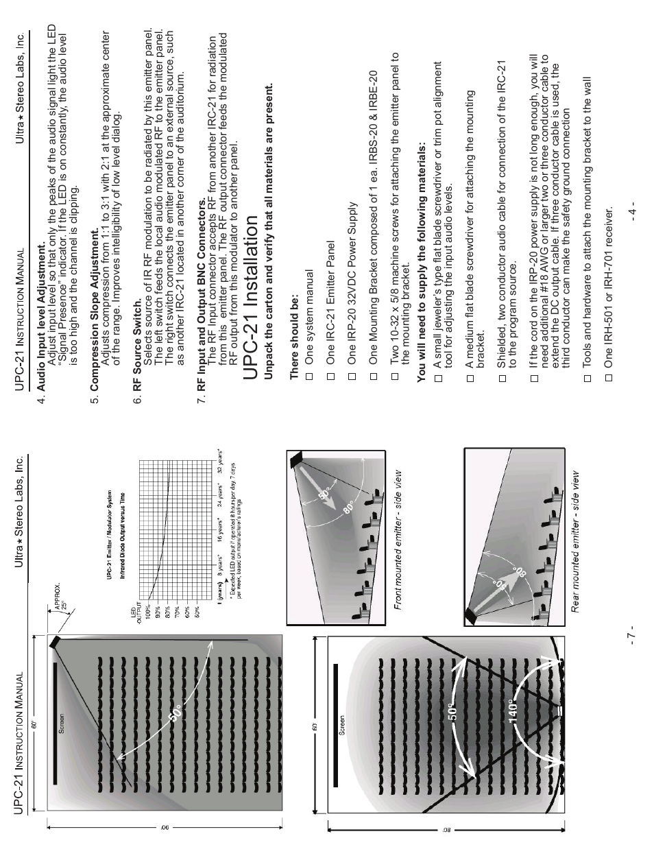 Upc-21 installation | USL IRC-21 User Manual | Page 5 / 6